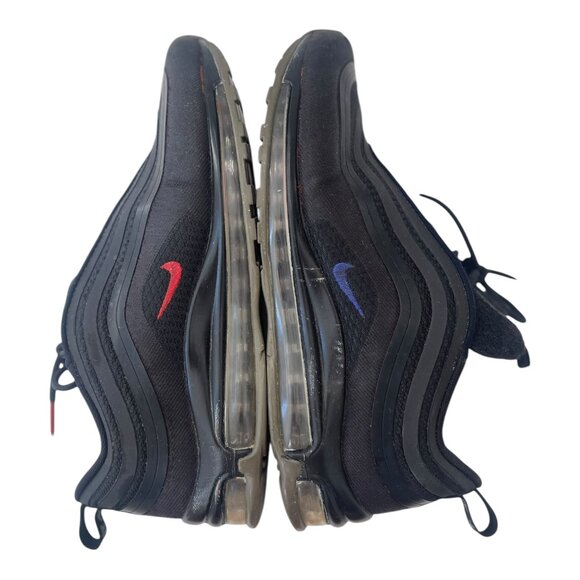 2017 Nike Air Max 97 Ultra Premium Black Rush Blue & Red Running Size 9 - Picture 4 of 8
